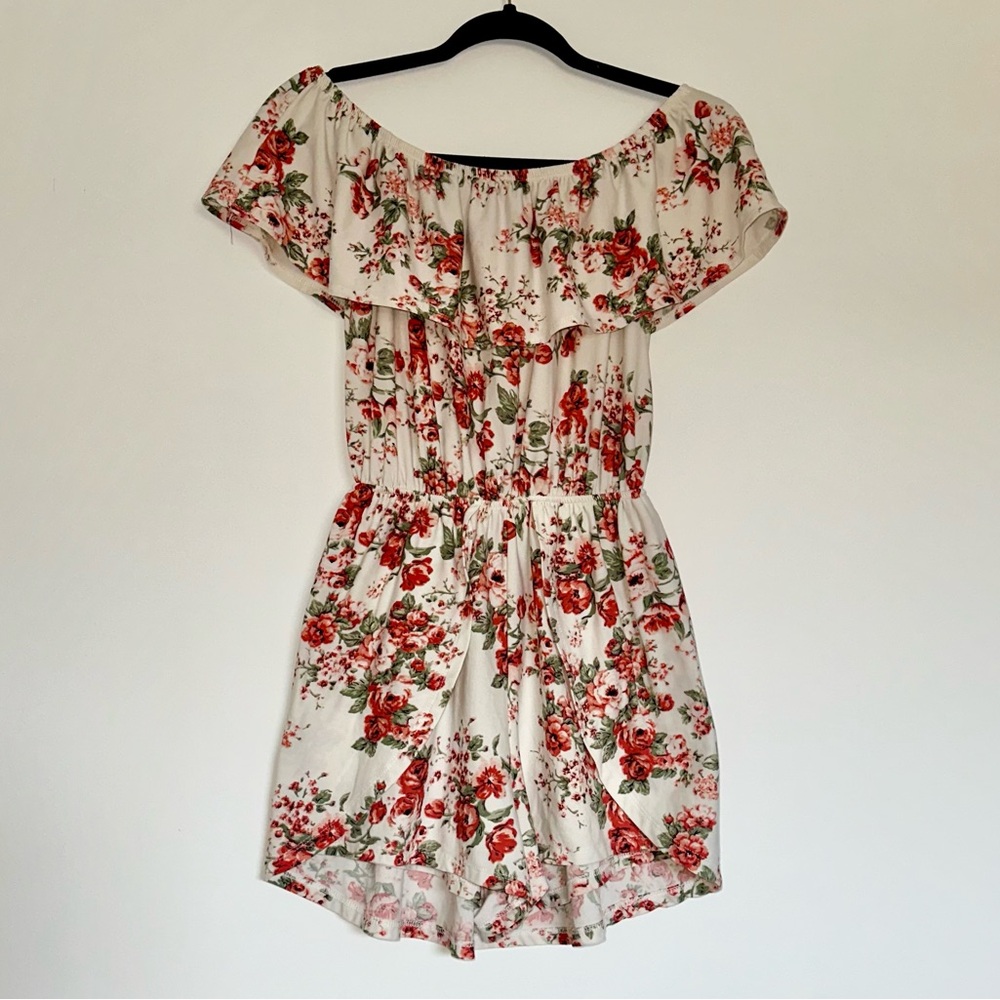 Floral Off-Shoulder Romper